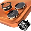 Orzero 9H Glass Camera Lens Protector for 17 Pro/17 Pro Max-Desert, 3 Set