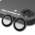 Orzero 9H Glass Camera Lens Protector for iPhone 17e/16e-Black, 3 Pack