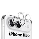 Orzero 9H Glass Camera Lens Protector for iPhone Duo-Sliver, 4 Pack