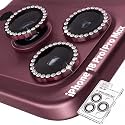 Orzero 9H Glass Camera Lens Protector for 18 Pro/18 Pro Max-Claret, 1 Set