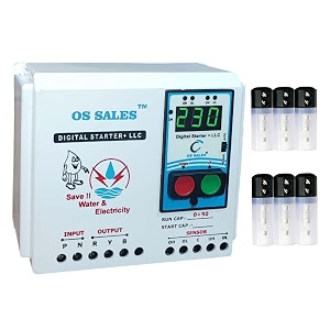 os engines sales single phase digital water level controller with run capacitor 050 starter up to 15 hp white