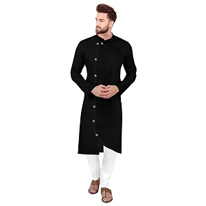 Mens Fancy Cross PARTTEN Kurta Pyjama Set