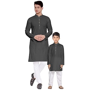 os men39s amp boy39s cotton silk regular kurta pyjama set