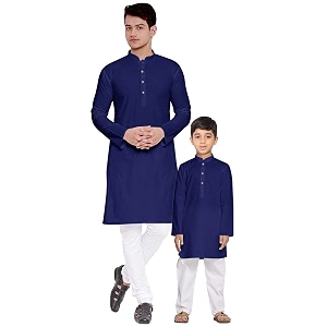 os men39s amp boy39s cotton silk regular kurta pyjama set