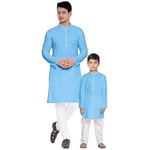os men39s amp boy39s cotton silk regular kurta pyjama set
