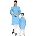 OS Men's &amp; Boy's Cotton Silk Regular Kurta Pyjama Set