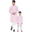 OS Men's &amp; Boy's Cotton Silk Regular Kurta Pyjama Set
