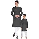 OS Men's &amp; Boy's Cotton Silk Regular Kurta Pyjama Set