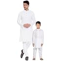 OS Men's &amp; Boy's Cotton Silk Regular Kurta Pyjama Set