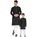 OS Men's &amp; Boy's Cotton Silk Regular Kurta Pyjama Set