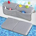 OS OMYSTYLE Baby Bath Kneeler Pad Set, Light Grey