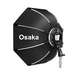 osaka 21 inches55 centimeters octagonal softbox with s-type bracket mount with carrying case compatible with godox canon nikon all flash speedlites