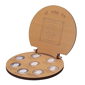 osasbazaar ashta vinayak silver coins for puja and gifting - 99 pure - 20 gms