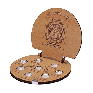 osasbazaar pure silver ashta lakshmi coins for puja temple at home workplace and gifting - 99 pure - 8 gms silver color set of 8 coins