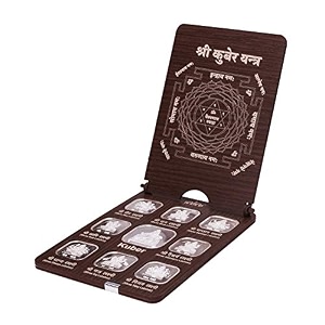 osasbazaar pure silver kuber ashta lakshmi silver coins for puja temple at home- 99 pure bis hallmarked - 50 gms silver color set of 9 coins