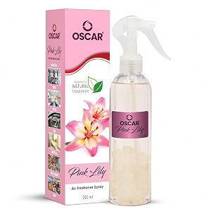 oscar pink lily room air freshener with long lasting mood freshing fragrance 250ml