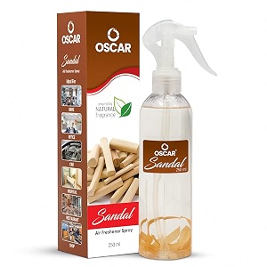 oscar natural sandal air freshener spray  air freshener for home bathroom office amp car  long lasting natural floral sandal fragrance  floral room freshener spray  250ml
