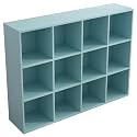 OSCHF 12-Cube Storage Shelf Bookcase, Light Blue