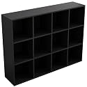 OSCHF 12-Cube Storage Shelf Bookcase, Black