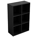 OSCHF 6-Cube Storage Shelf Bookcase, Black