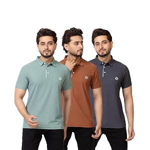 OSCILLATE Summer Casual Wear Polycotton Polo Tshirt