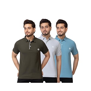 OSCILLATE Summer Casual Wear Polycotton Polo Tshirt