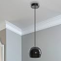 OSD Audio Nero Sphere 3.5" Black Hanging Pendant Speaker, Reinforced Cable Suspension, 70V and 8Ohm, Single
