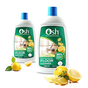 osh floor cleaner 1000ml - pack of 2  99 natural amp plant-derived  anti-bacterial multi-surface cleaner  safe across surfaces  allergen-free fragrance 