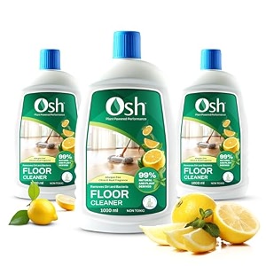 osh floor cleaner  99 natural amp plant derived  works on all surfaces  goodness of basil neem amp turmeric allergen free basil amp citrus fragrance  1000ml - pack of 3
