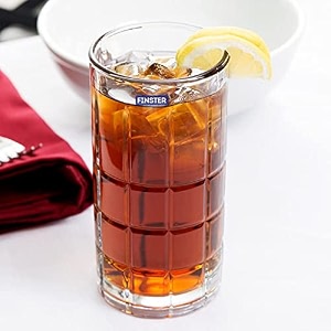 crystal cut long highball juice glasses set of 6-300ml european premium round milkshake water glass set mocktail cocktail tumbler
