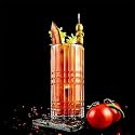 Crystal Cut Long Highball Juice Glasses Set of 6-300ml (European Premium Round Milkshake Water Glass Set Mocktail Cocktail Tumbler)