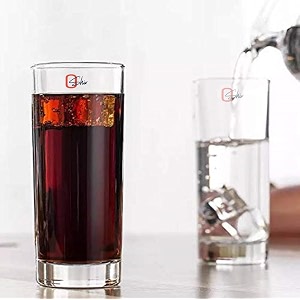 european premium crystal cut round water glasses set of 6-300ml transparent long highball juice glass plaza tumbler