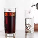 European Premium Crystal Cut Round Water Glasses Set of 6-300ml, Transparent, Long Highball Juice Glass Plaza Tumbler