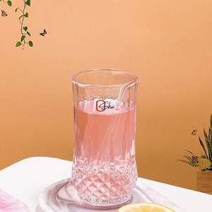 european premium highball tall cocktail tumbler glasses set of 6-300ml long crystal milkshake juice water delux glass set