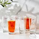 European Premium Highball Water/Juice Glasses Set of 6-300ml, Transparent [Crystal Long Square Plaza Tumbler Glass ]