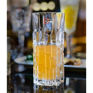 glass european premium water juice glasses set of 6-300ml transparent long crystal 3d brick design glass set milkshake cocktail mocktail tumbler