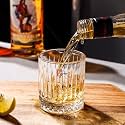 European Premium Whisky Glasses Set of 6-320ml,Transparent, Stylish Unique Multiline Design Glass for Drinking