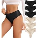 oshkang Thongs for Womens High Waisted Seamless No Show Underwear 6 Pack