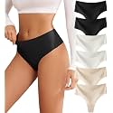 oshkang Thongs for Womens High Waisted Seamless No Show Underwear 6 Pack