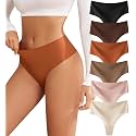 oshkang Thongs for Womens High Waisted Seamless No Show Underwear 6 Pack