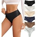 oshkang Thongs for Womens High Waisted Seamless No Show Underwear 6 Pack