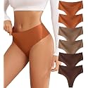 oshkang Thongs for Womens High Waisted Seamless No Show Underwear 6 Pack