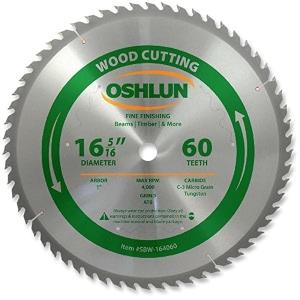 oshlun sbw-164060 16-516-inch 32 tooth beam saw atb saw blade with 1-inch arbor