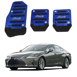oshotto 3 pcs non-slip manual cs-373 car pedals kit sports pad covers set compatible with lexus es blue