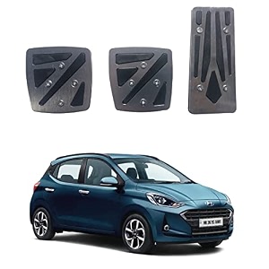 oshotto 3 pcs non-slip manual cs-048 car pedals kit pad covers set compatible with hyundai new santro 2018-2026 grey