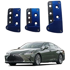 oshotto 3 pcs non-slip manual cs-036 car pedals kit pad covers set compatible with lexus es blue
