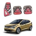 Oshotto 3 Pcs Non-Slip Manual CS-375 Car Pedals kit Pad Covers Set Compatible with Tata Altroz (Red)