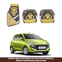 Oshotto 3 Pcs Non-Slip Manual CS-375 Car Pedals kit Pad Covers Set Compatible with Hyundai New Santro 2018-2026 (Yellow)