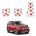 Oshotto 3 Pcs Non-Slip Manual CS-08 Car Pedals Kit Sports Pad Covers Set Compatible with Mahindra XUV-500 (Red)