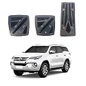 Oshotto 3 Pcs Non-Slip Manual CS-048 Car Pedals Kit Pad Covers Set Compatible with Toyota Fortuner Old (Grey)